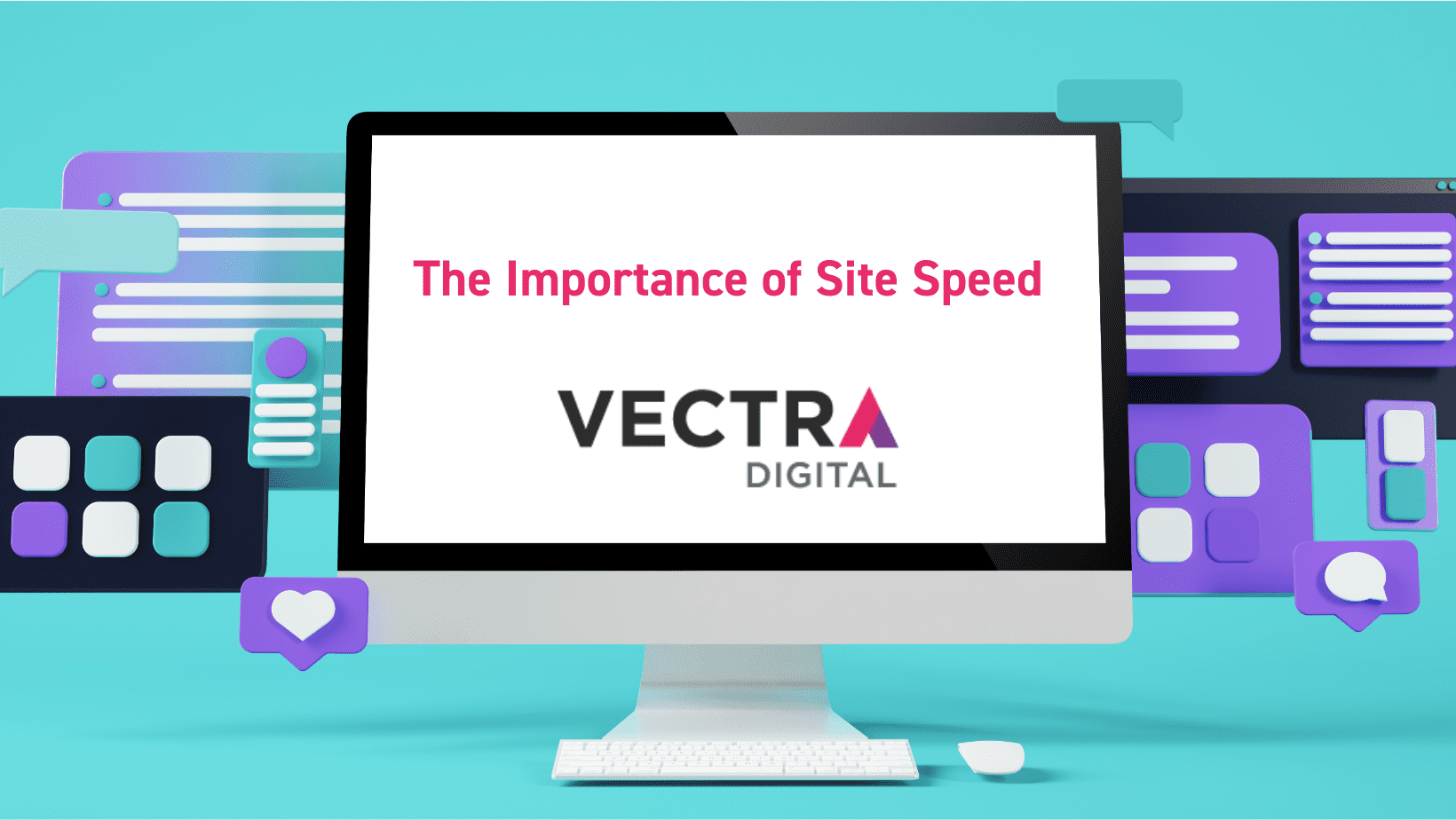 A computer screen that reads "The Importance of Site Speed"